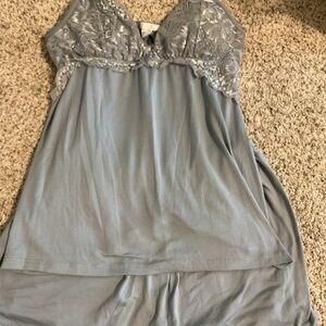 Chic Gray Lace Sleep Set